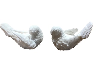Vintage A. Santino Classic Figures White Dove Lovebird Bird Wedding Italy