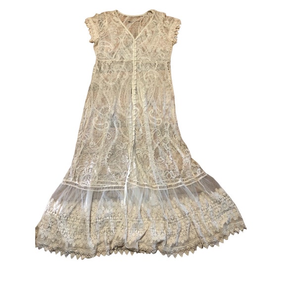 Romantic Vintage Lace Lingerie Robe Bridal - Gem