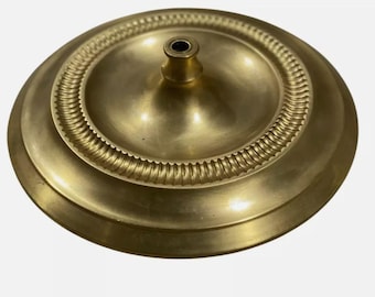 Vintage Solid Brass Ceiling canopy lamp chandelier part French 12”