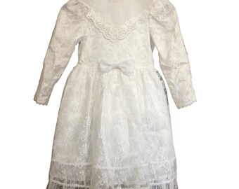 Vintage Gunne Sax Victorian Style Portrait Holiday Dress Girls Size 6X