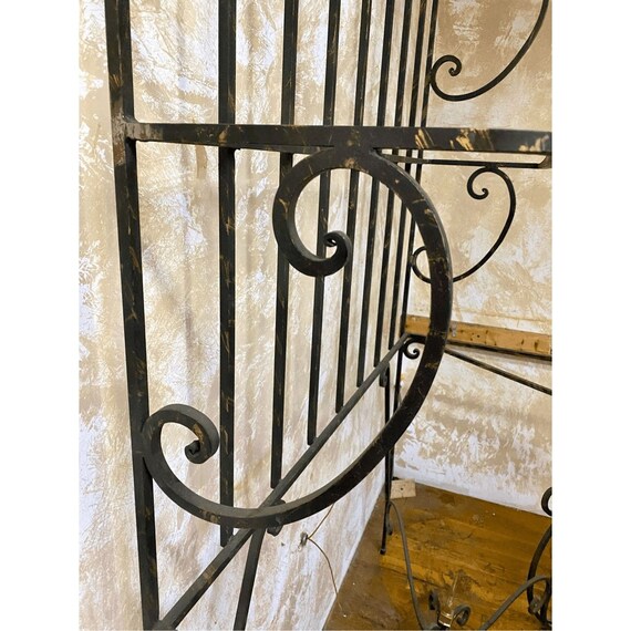 Vintage Ornate Baker Rack Shelf Wrought Iron Fleur de lis Etsy Sweden