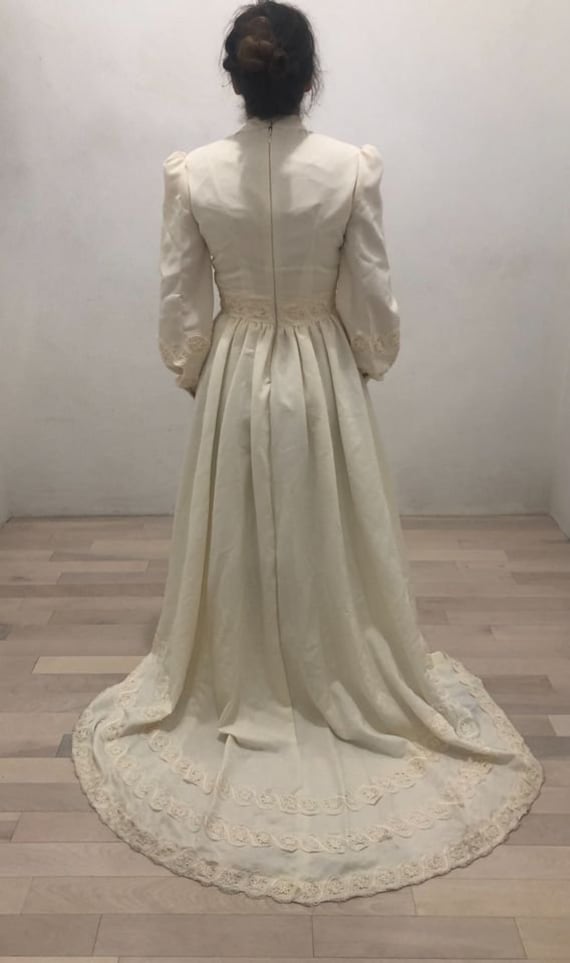 Vintage Wedding Dress Size Medium Edwardian Style… - image 3
