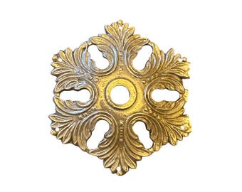 Vintage Neoclassical \ Rococo Style Solid Brass Bobeche Chandelier Part