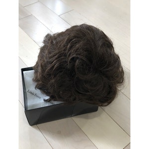 Vintage Louis Ferre Dark Brown Wig Curly Short Hair
