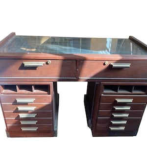 1950s Mid-Century Mohaganey Display Cabinet Vitrine Store