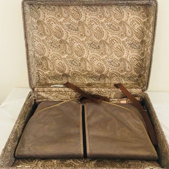 Hartmann Vintage Tweed Suitcase with Garment Hanger Gem