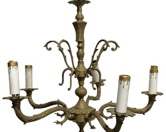 Vintage Spanish Neoclassical Style 5 Light Chandelier