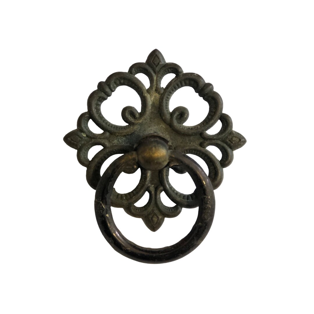 Vintage Drawer Ring Pulls French Style Decorative Handles Etsy