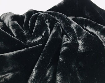 Faux Fur Fabric Black Plush 54” x 56”