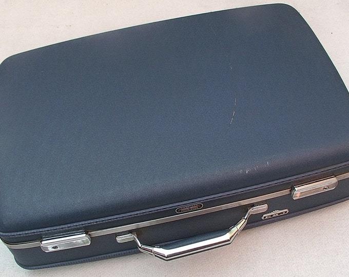 American Tourister Tiara Suitcase Hard Shell Luggage Blue Etsy