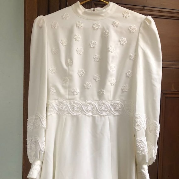 Vintage Wedding Dress Size Medium Edwardian Style… - image 1