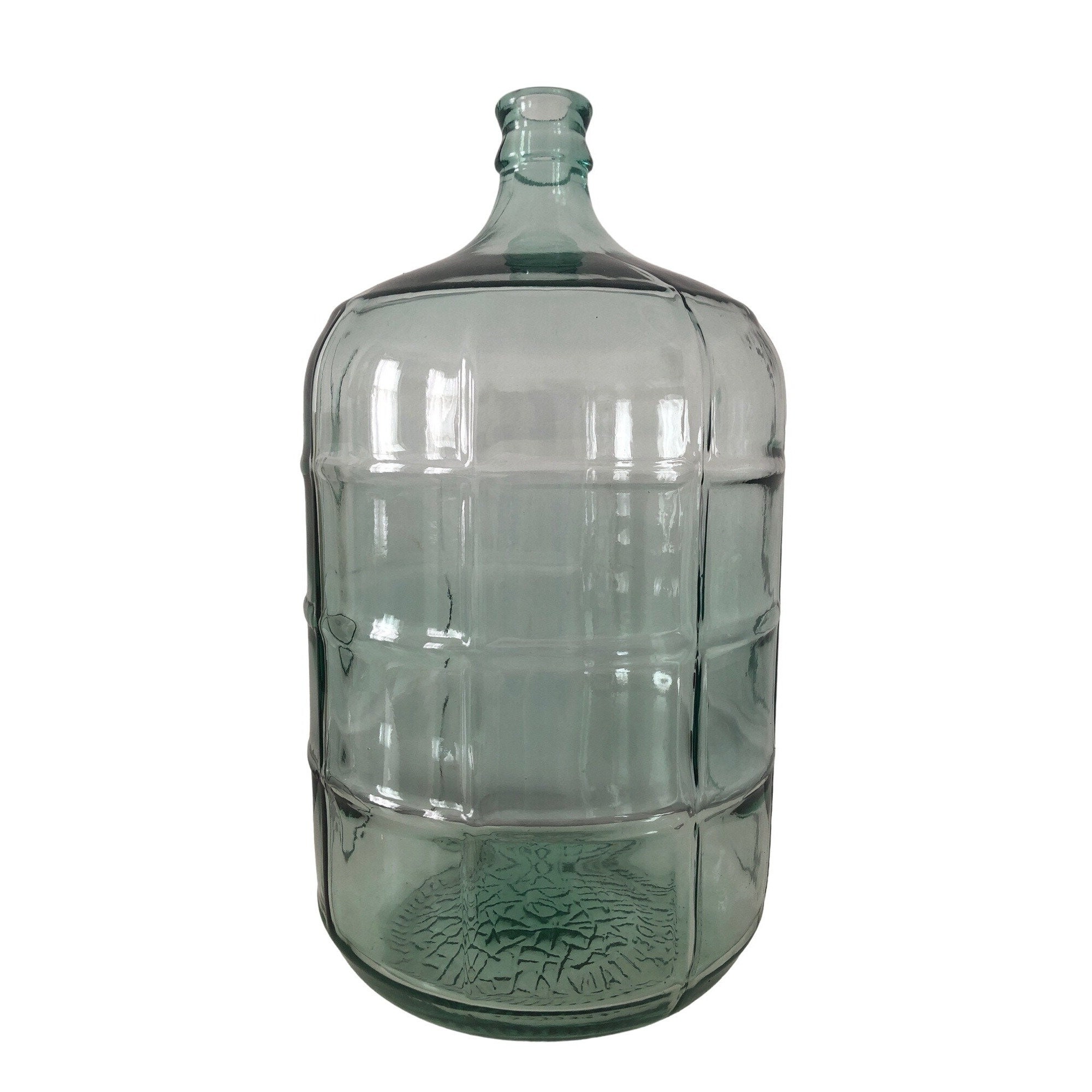 Vintage Round Glass Carboy Bottle Green 5 Gallon 18.9 Liter Etsy