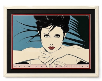 Fotografía vintage de Palm Springs Life, Patrick Nagel, serigrafía de 1984, 42" x 32"