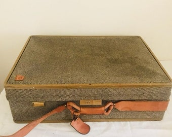 Hartmann Vintage Tweed Suitcase Toile Lining