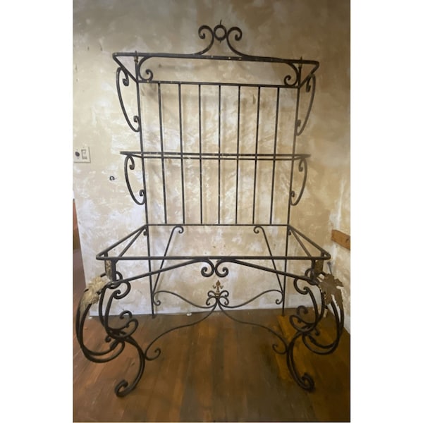 Wrought Iron Vintage Bakers Rack - Etsy