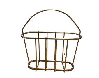 Vtg Mid Century Modern Hollywood Regency Brass Magazine Rack