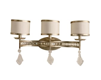 Aplique de pared de 3 luces con tira de cuentas de estilo moderno Uttermost Tamworth
