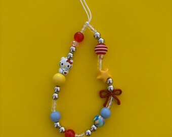 Farbe Hello Kitty Bead Handyanhänger