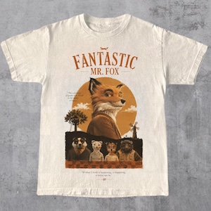 Fantástica camiseta del Sr. Zorro / Ilustración vintage de un zorro