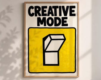 Creative Mode Printable Digital Download Graphic Designer Studio Wall Art Office Poster