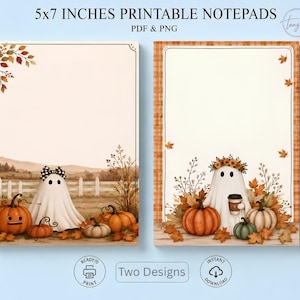 Bloc-notes fantôme d'Halloween, bloc-notes fantôme, bloc-notes Halloween, bloc-notes effrayant, bloc-notes mignon, bloc-notes kawaii, bloc-notes Fête d'automne