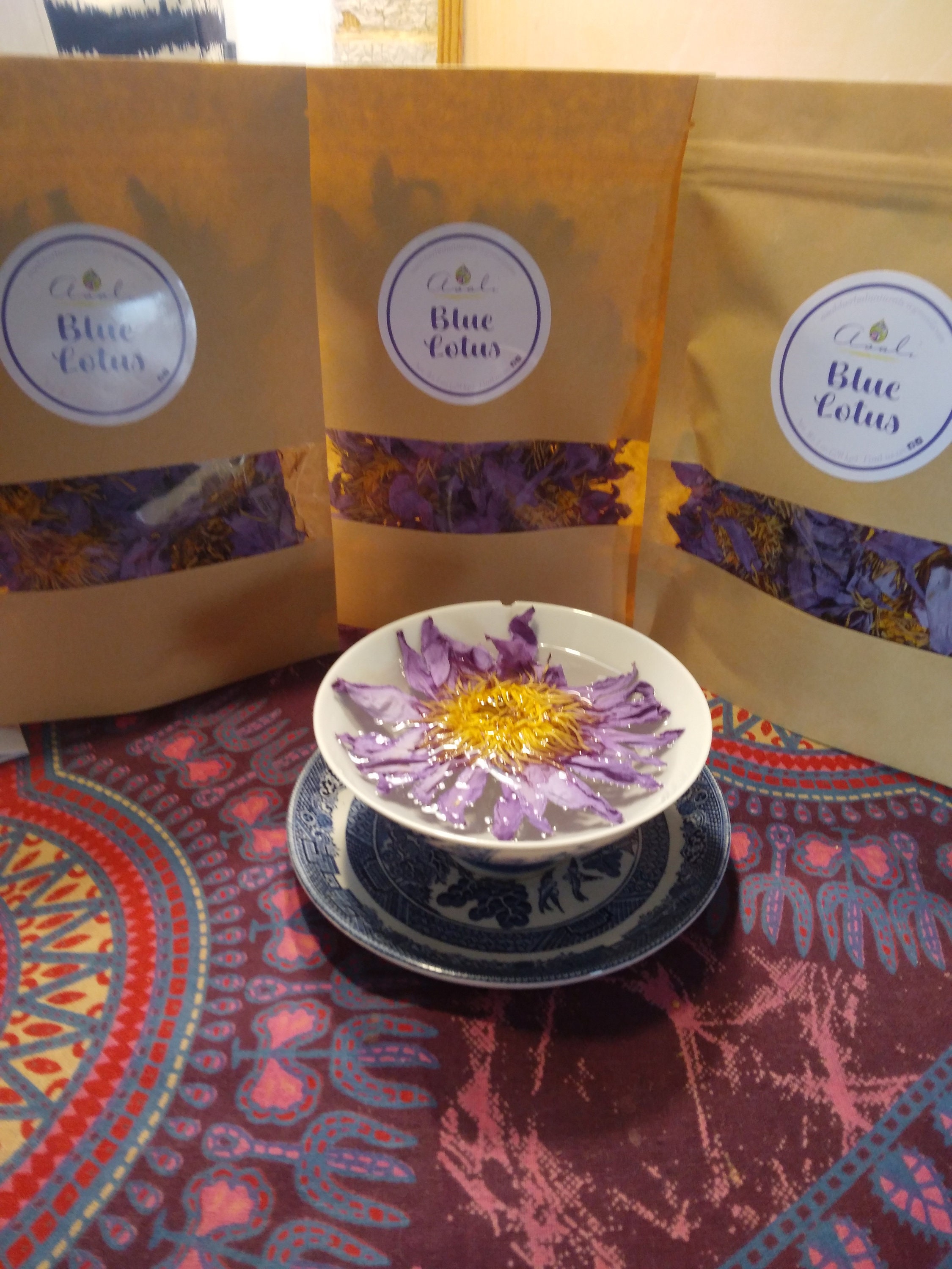 ORGANIC BLUE LOTUS, Euphoric, Tranquility, Tea, Nymphaea Cerulean