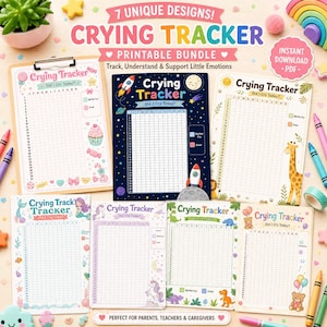 Crying Tracker – Yearly Pixel Journal (Printable PDF)