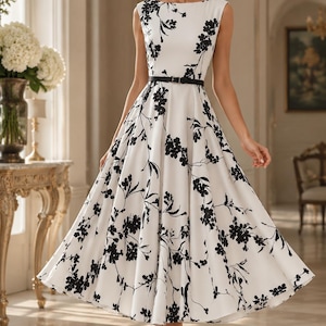 black and white dress vintage black bridal corset top contrast collar and cuffs black long sleeve mini Pick a Size:XL