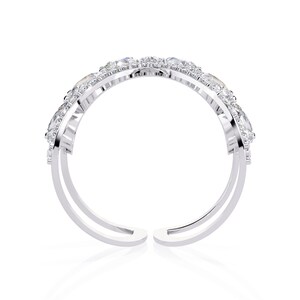 Gold Vermeil Moissanite Ring | Abstract Geometric Diamond Ring ...