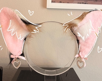 Orejas de gato calico (ENVÍO GRATIS A EE. UU.) / Kawaii, Nekomimi, Fursona, Furry