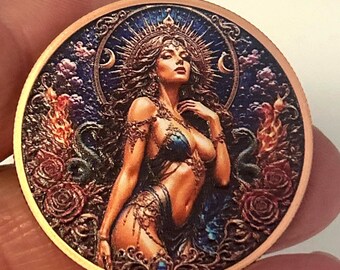 Venus of Fire Snake 3D  .999 Copper Challenge Coin