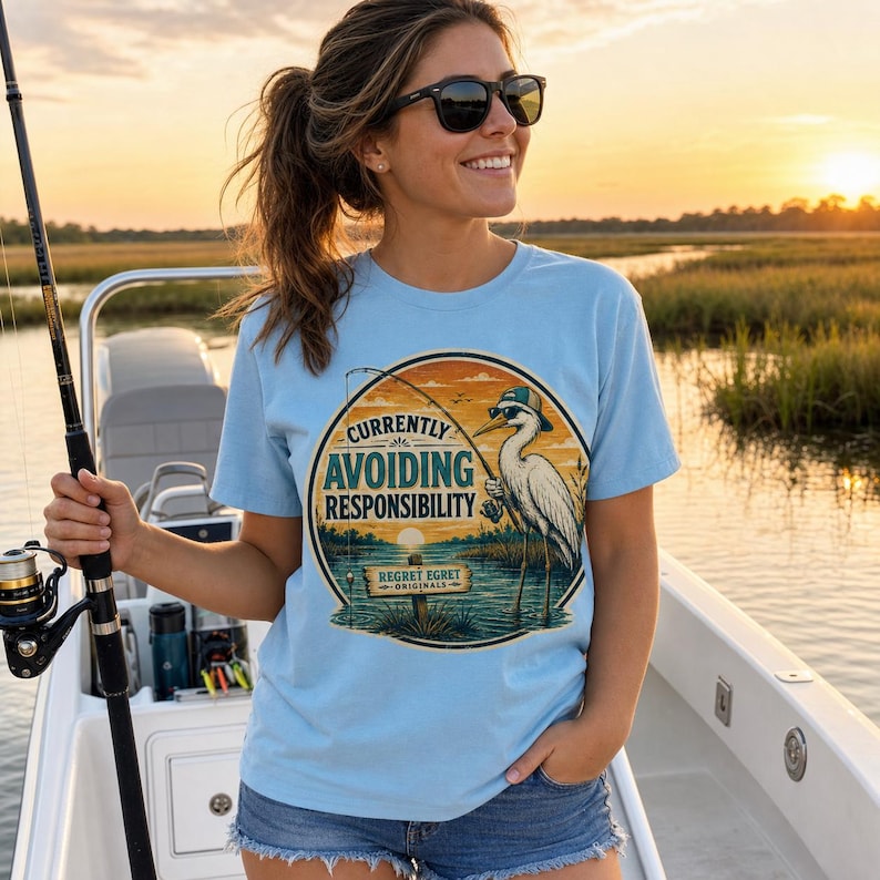 Currently Avoiding Responsibility Fishing Shirt