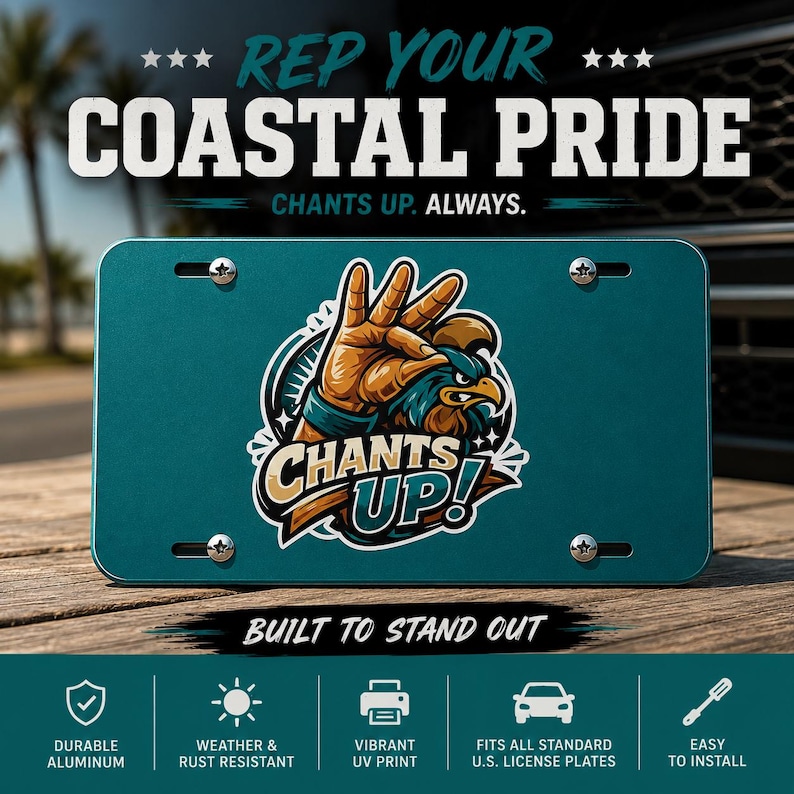 Coastal Carolina CHANTS UP! Front License Plate