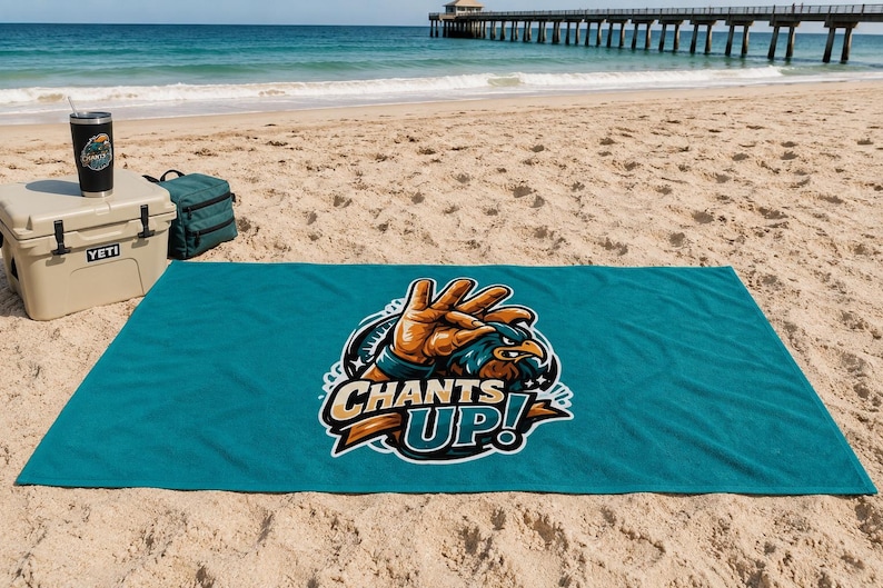 Coastal Carolina CHANTS UP! Beach Towel