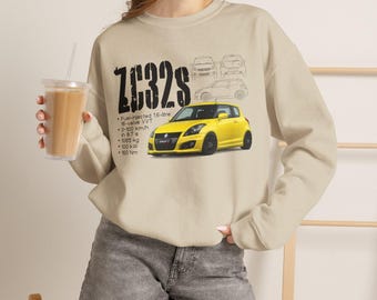 ZC32s Sports Car Graphic Sweatshirt | Yellow Swift Inspired Design