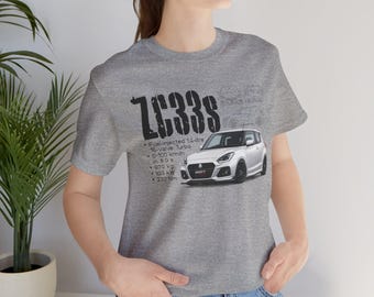 Swift Sport ZC33s car illustration T-Shirt | automotive specs, racing graphic