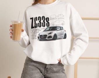 Swift Sport ZC33s Illustration Sweatshirt | Graphic Car Design