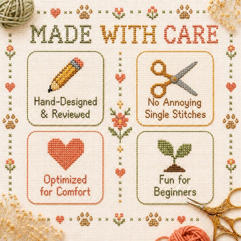 Sushi Cat Cross Stitch Pattern Bundle, Kawaii Japanese Food, Beginner PDF image 12