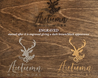 Gold or silver inlay - add gold, rose gold or silver inlay to your engraved box