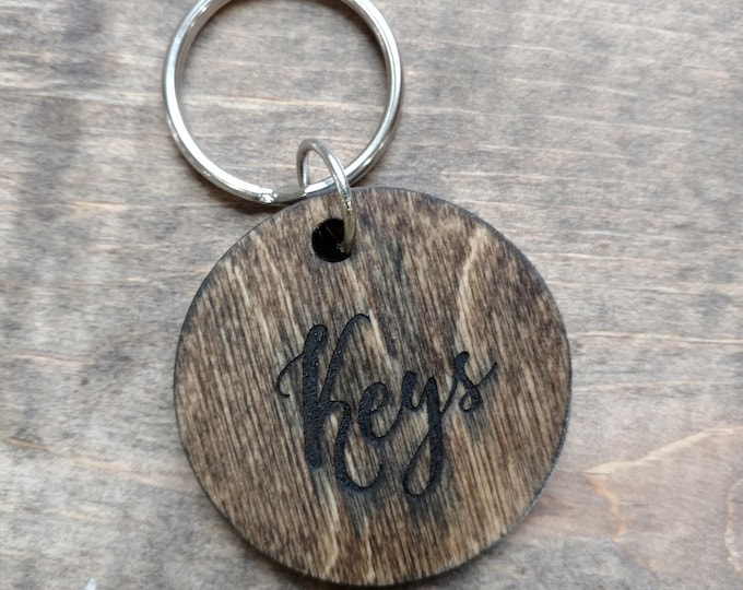 Wood key chain - custom laser engraving