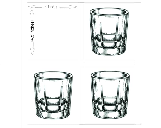 Custom box for whiskey glasses with slide lid (box only)