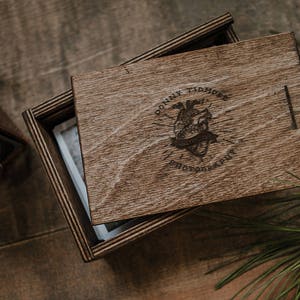 4x6 photo box - Wood print box with enough space for 4x6 prints image 4