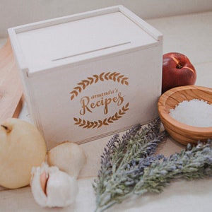 4x6 - Wood Recipe Box with recipe stand (Box only)