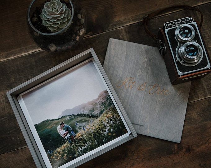 Custom - 12x12x4 Wood print/album box - NO USB area