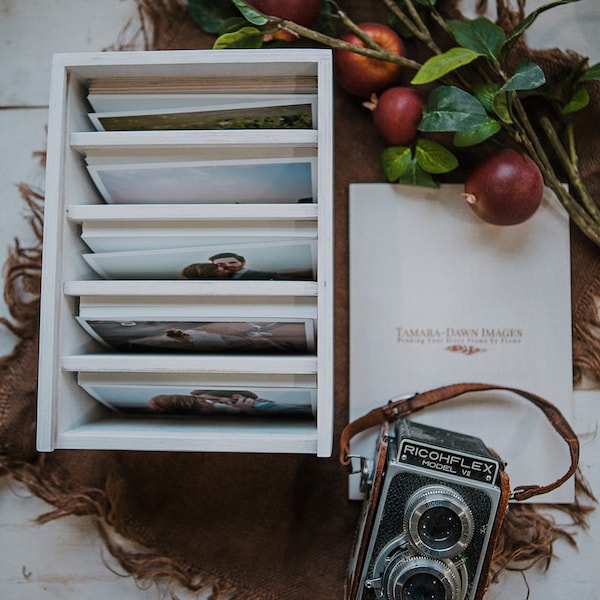 Heirloom Photo box with 5 sections for 5x7 prints