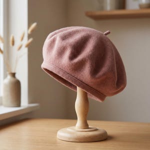Beret Sewing Pattern PDF - Slouchy French Beret Hat, Wool Beret, Beginner Friendly, Print at Home A4 + US Letter + A3