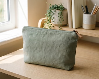 Cartamodello PDF per pochette con cerniera - Pochette per il trucco e cosmetica foderata, adatta ai principianti, stampabile a casa in formato A4 + US Letter, download immediato.