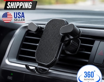 Universal Car Phone Holder | 360 Air Vent Phone Mount | Anti Shake Auto Cell Phone Holder | Hands Free GPS Mount for iPhone Android