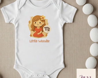 Virgo Zodiac Onesies®, Zodiac Baby Short Sleeve Bodysuit, Cute Baby Gifts, Cotton Babysuit, Newborn Gift