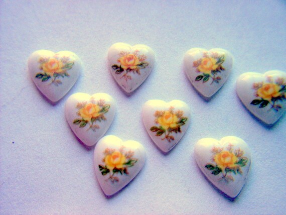 1pc 30 x 40 mm vintage look pink Rose flat back glass cabochons